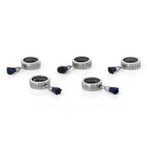 C+I Tassel Braid Charms - silver/navy